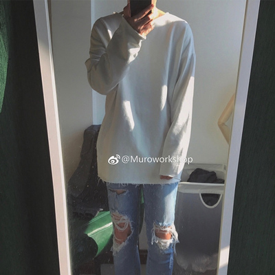 Muro 韩国小众设计师 D叔日常小众 秋新品 情侣 日系长tee