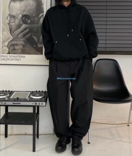 Slacks反褶休闲棉质长裤 S23 Cotton 韩国小众设计Tuck Muro