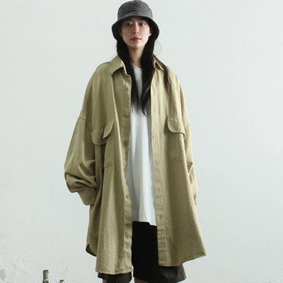 Muro S/S20 over fit cotton shirt jacket 纯棉洗水大衬衫