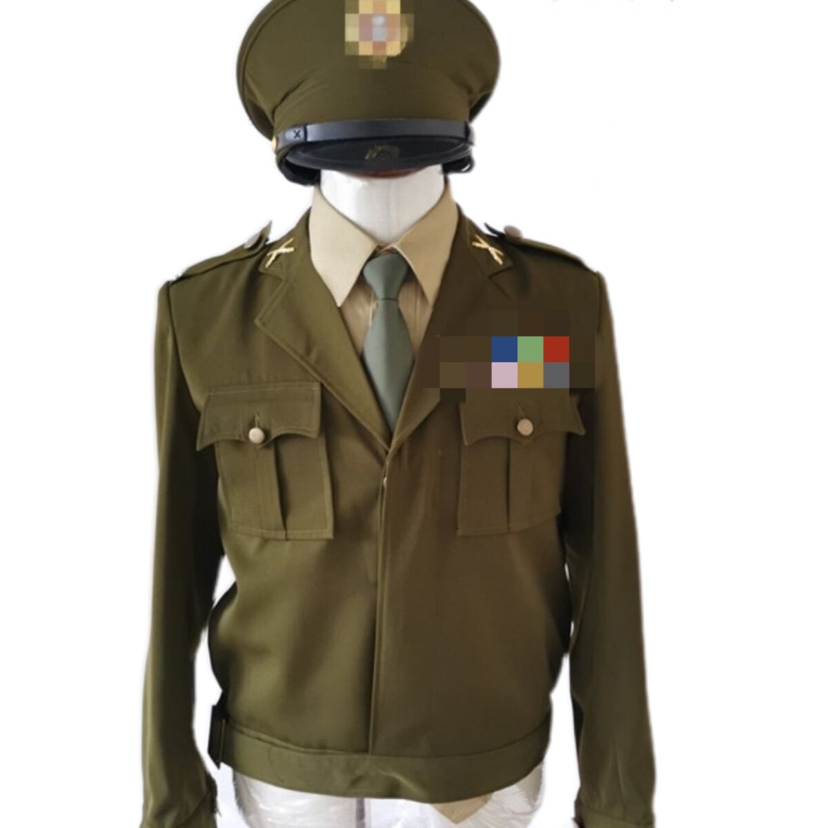 品质大盖帽翻领军官演出服男女军官服装黄埔军校衣服推理社表演服