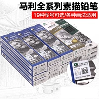 马利 [铅笔碳笔软中硬美术写生绘画素描炭笔碳画画速写特浓纸杆亚光]