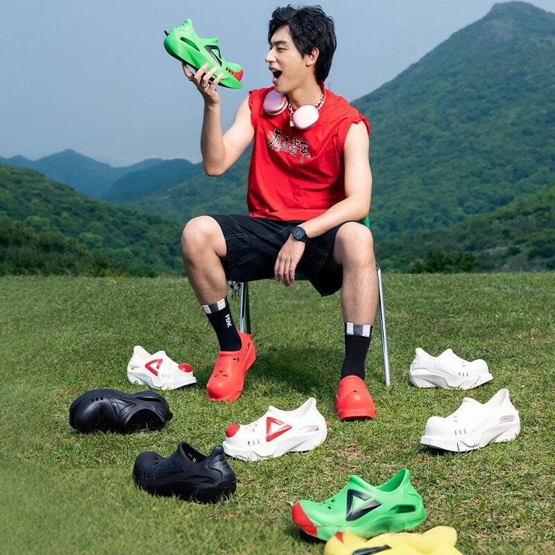匹克嘟嘟鞋态极拖鞋男春季新款凉拖一鞋两穿洞洞鞋女居家情侣凉拖