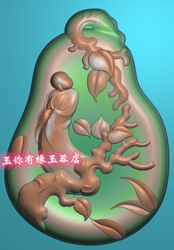 站悟道荷花包花无相佛莲花精雕图jdp灰度图bmp浮雕图玉雕随形悟道
