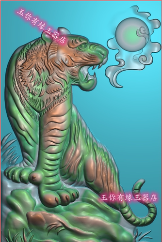 山水老虎上山虎生肖猛虎