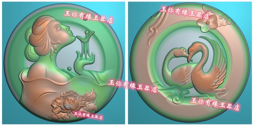 精雕图jdp灰度浮雕图圆贵妃醉酒