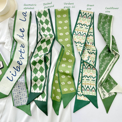 韩版长条丝巾腰带配牛仔裤女士裙子绑带装饰法式飘带发绳发带发饰