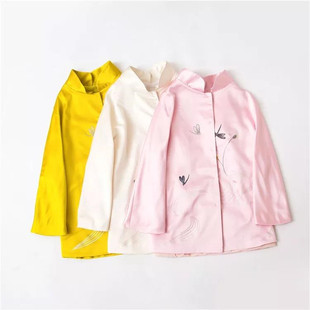 桃兮坊原创轻奢新中式夏姿风女装定制蜻蜓绣花软缎连袖外套上衣