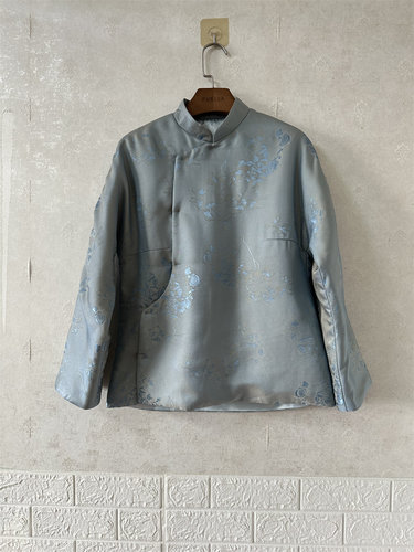 重磅真丝2024民国风斜襟旗袍上衣