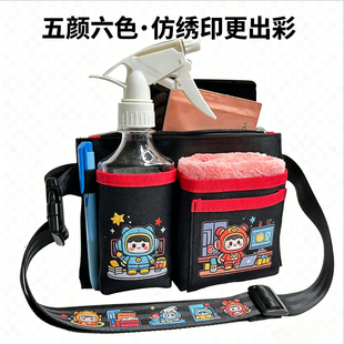 餐厅服务员多功能腰包定制防水多口袋商用对讲机平板收纳耐磨腰包