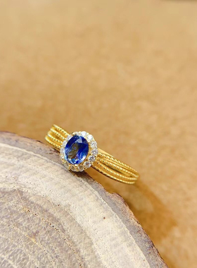 925纯银戒托空托镶嵌椭圆4×5/4×6红蓝宝石来石定制款式银托批发