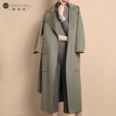 双面呢羊绒大衣女中长款气质毛呢