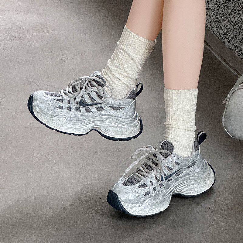 厚底老爹鞋女2026秋新款百搭网红