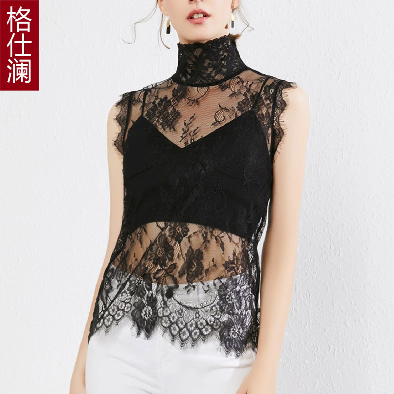 格仕澜新款无袖配搭超仙风假领子