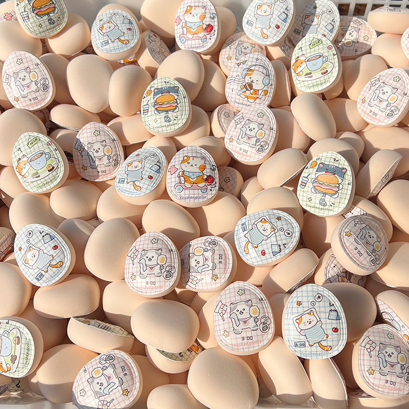 优笙色可爱【元气小猫咪】小号拇指棉花糖粉扑AB混发高光遮瑕腮红,彩妆/香水/美妆工具,美妆蛋/扑/海绵,淘宝优惠券,粉丝福利购,淘宝优惠卷