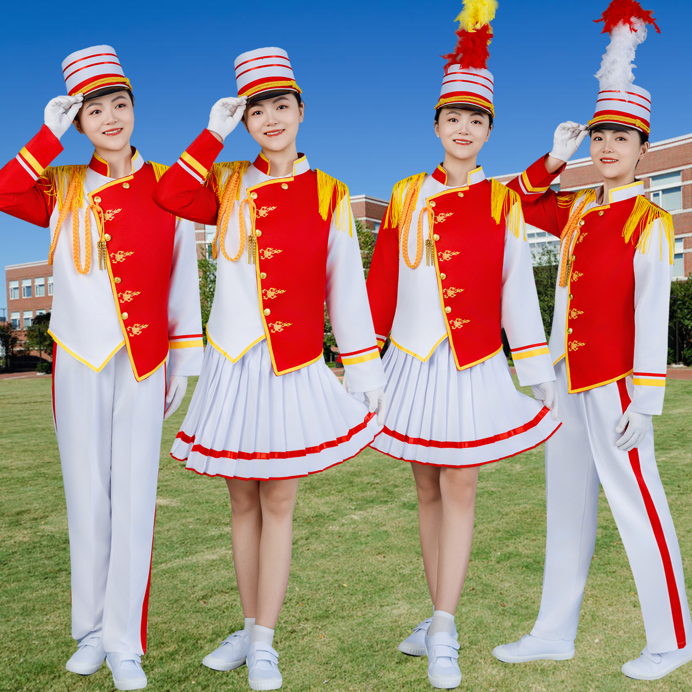 中小学生鼓号队服装儿童鼓乐队服学生鼓号服管乐队服装升旗手服装