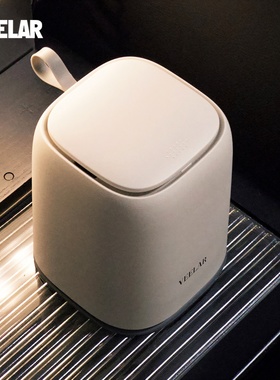 VEELAR桌面垃圾桶高颜值小号带盖办公室客厅迷你2025新款高级感