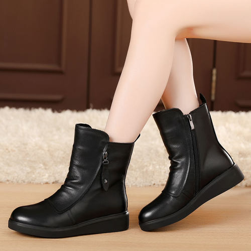 精选优质牛皮制造  平跟软底舒适