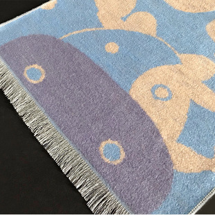 御帛1851新品原创生肖亲子可爱儿童时尚百搭真丝拉绒围巾丝巾送礼