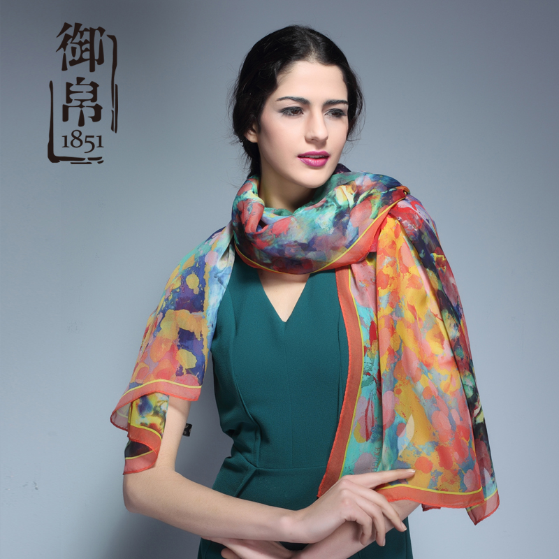 御帛1851原创设计真丝母亲节围巾