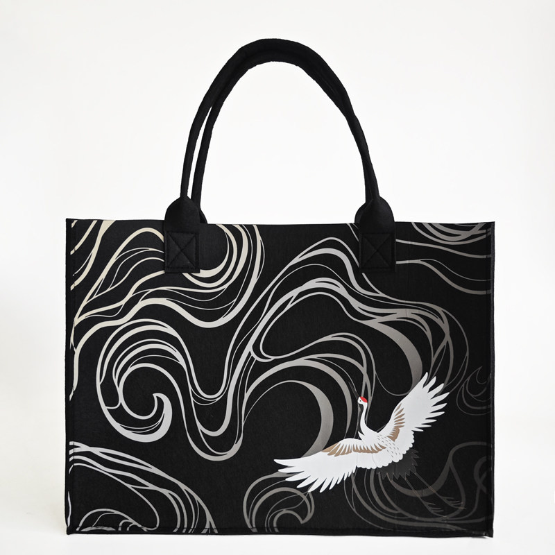 2024新款收纳大容量托特毛毡文创包包国潮风单肩包通勤手提袋女包,箱包皮具/热销女包/男包,托特包,淘宝优惠券,粉丝福利购,淘宝优惠卷