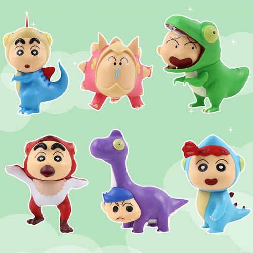 蜡笔小新手办恐龙日记春日部防卫队系列潮玩盲盒礼物公仔桌面摆件