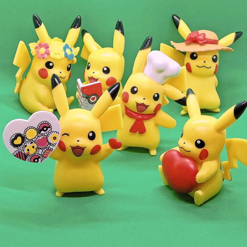 神奇宝贝皮卡丘手办精灵宝可梦公仔摆件爱心模型盲盒生日礼物玩具
