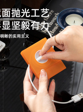 数据线收纳盒手机充电线随身便携理线器耳机线防绕线创意整理器多功能集线器手机支架桌面伸缩理线盒通用