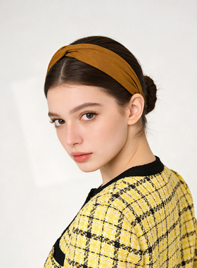 LASS LIZ原创设计师发卡2026春新款百搭头箍黑色宽边中间打结发箍