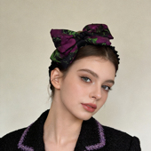 LASS LIZ原创设计师发卡2026春新款 复古头箍双层花朵蝴蝶结发箍