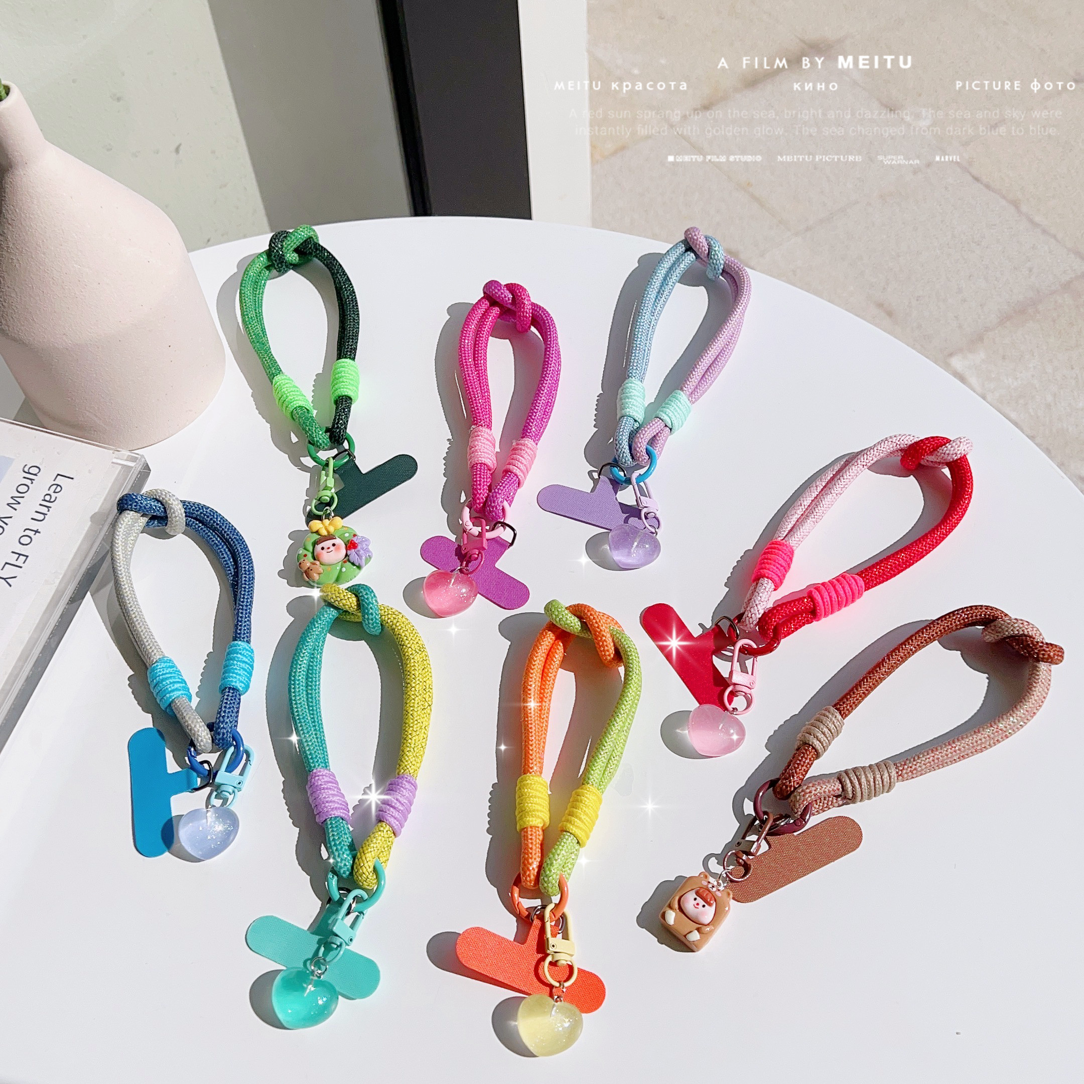 多巴胺撞色手机挂绳新款双层手腕防丢绳挂件结实牢固手绳短款ccd相机包包钥匙扣u盘耳机挂饰时尚潮流爱心珠壳,3C数码配件,手机挂件/手机链,淘宝优惠券,粉丝福利购,淘宝优惠卷