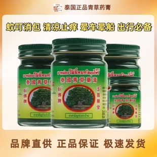 臥佛牌青草藥膏清涼綠膏防蚊蟲叮咬驅蚊止癢原裝 泰國正品 金臥佛