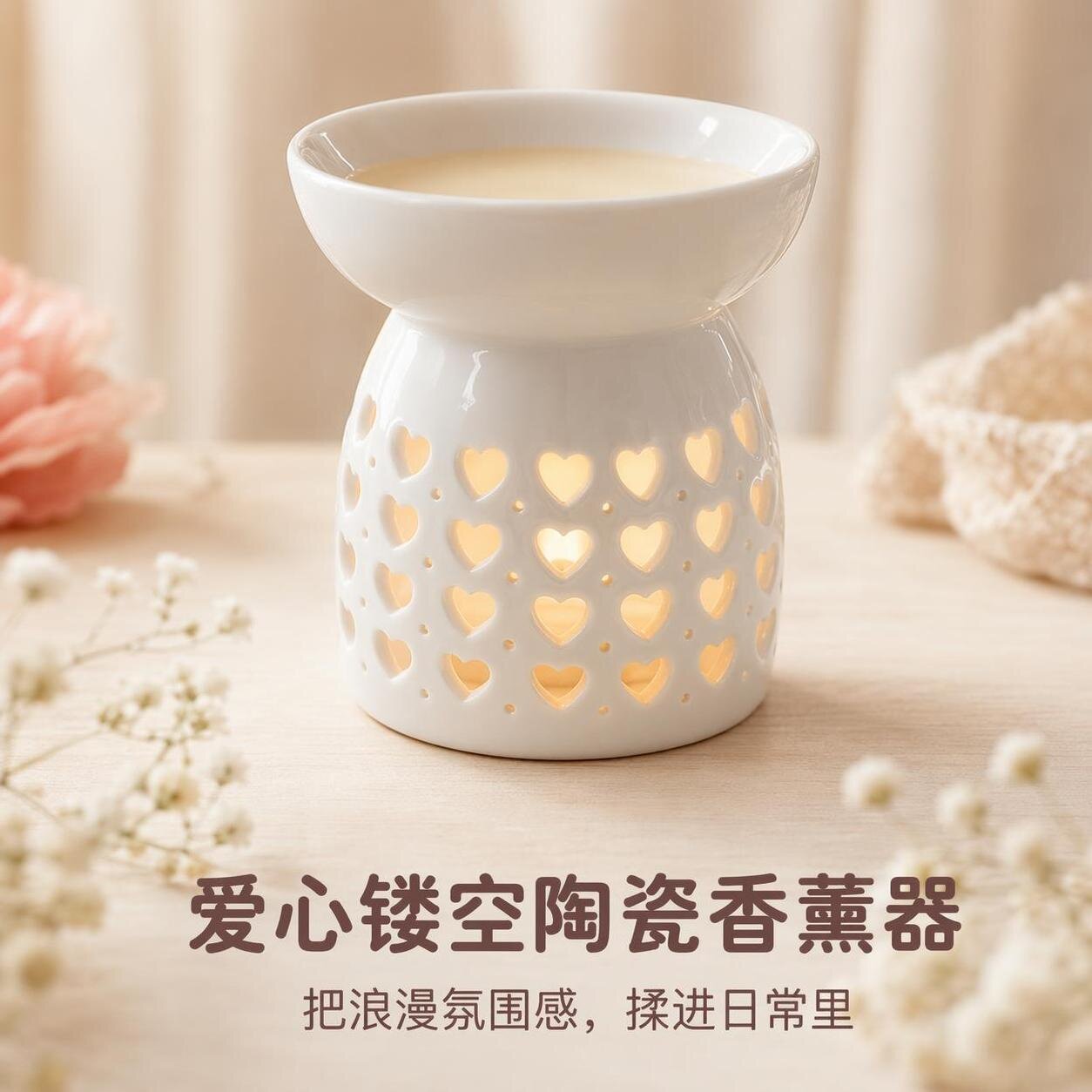陶瓷香薰炉精油灯卧室香氛蜡烛托