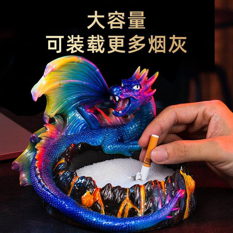 家用烟灰缸客厅创意个性潮流办公室卧室烟缸时尚大气奢华烟头收纳