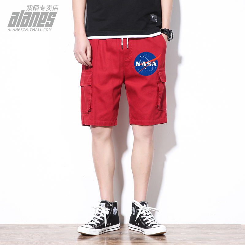 nasa - 梵高星空衣服美国航空航天局logo科技男士短裤 五分工装裤|msdalam kategori Pakaian Lelaki, seluar santai - dari Buy2taobao.com untuk memberikan perkhidmatan ejen Taobao profesional membeli