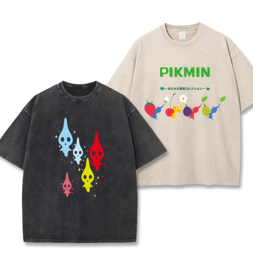 皮克敏PIKMIN4游戏周边水洗短袖