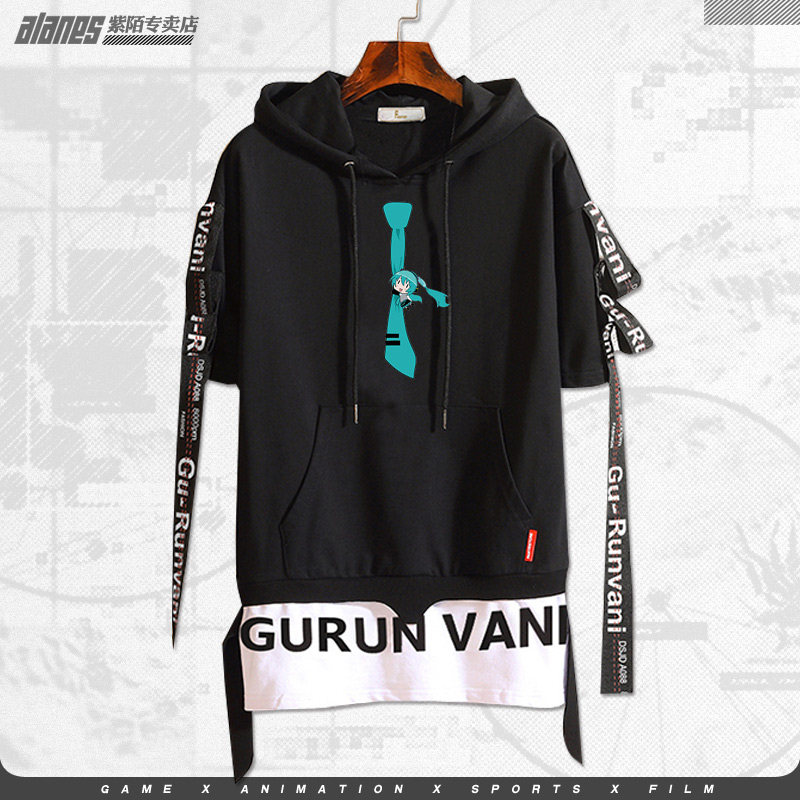 初音未来联名周边T恤短袖夏 洛天依 葱娘 miku二次元动漫男女衣服