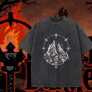 暗黑地牢steam游戏肉鸽克鲁苏风格周边夏季纯棉短袖T恤衫男jl