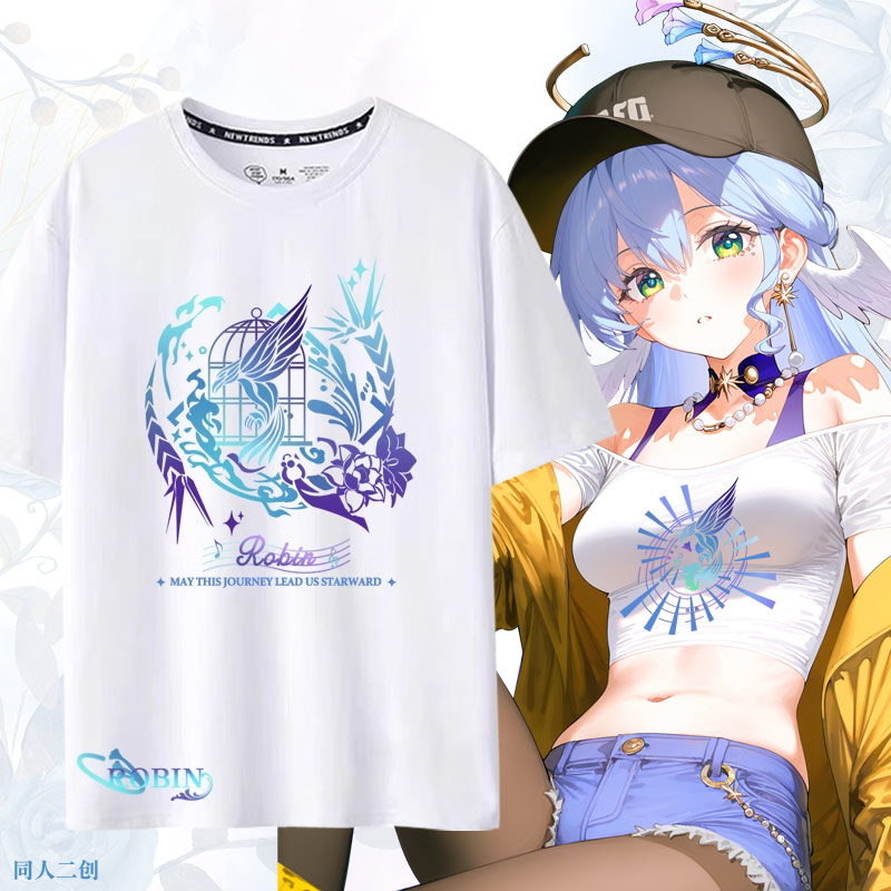 游戏周边二次元同款宽松短袖T恤男女纯棉夏季圆领半袖衣服蹦jl