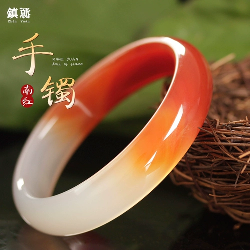 Натуральный красный агатовый тонкий женский браслет