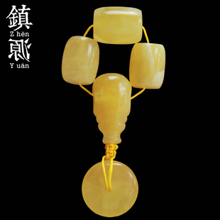 天然原矿蜜蜡三通佛头套装手串桶珠散珠隔珠金刚星月菩提套装配饰