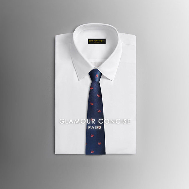 GLAMOUR CONCISE 格雷凯斯桑蚕丝法式卡通图案领带男正装商务男士