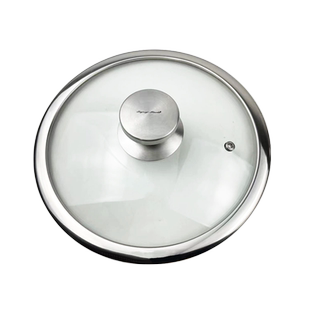 玻璃透明锅盖22cm全钢盖钮钢圈宽边汤锅盖奶锅盖家用