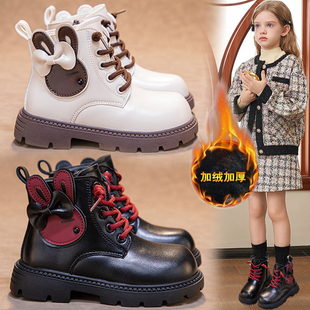 儿童靴子女宝宝鞋马丁靴冬季加绒棉鞋女童短靴秋冬2026新款BG98