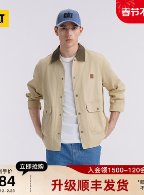 CAT卡特25秋冬新品男士美式巴恩风全棉翻领工装外套底特律夹克