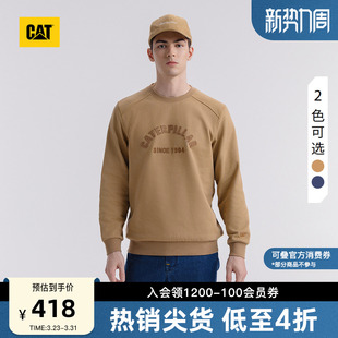 风套头圆领廓形卫衣商场同款 户外复古工装 男士 CAT卡特春季