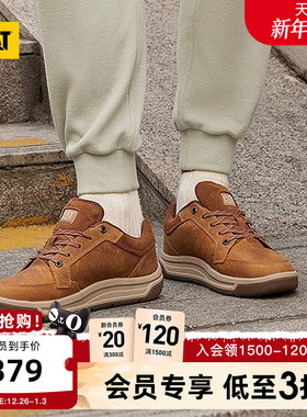 CAT卡特25秋冬新款男士户外休闲舒适出行牛皮防滑低帮通勤休闲鞋