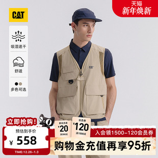 风吸湿速干网眼透气马甲速干衣商场同款 CAT卡特25秋冬男士 工装