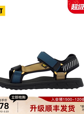 CAT卡特25秋冬新品男士户外溯溪魔术贴双色工装风凉鞋商场同款