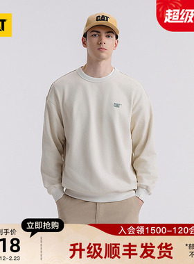 CAT卡特25秋冬新品男士户外美式复古工装风字母绣花短款卫衣