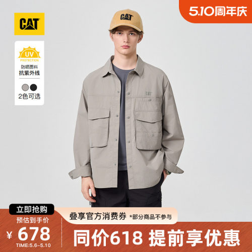【防晒】CAT卡特26夏季新品男士户外贴袋设计防晒衬衫商场同款